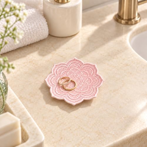 Pink Mandala Ring Dish, Cute Trinket Dish, Birthday Gifts for Women - Image 6