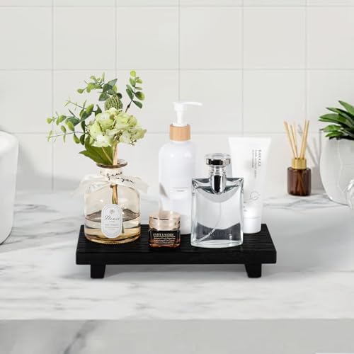 Bathroom Tray Farmhouse Decor Kitchen Soap Holder, 11" * 5.5" Black - Image 7