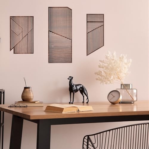 Yerliker 3 Pcs Modern Wall Decor, Medieval, 15.75 x 15.75 x 1.97 Inch - Image 5