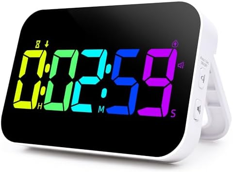 TXL Digital Timer for Classroom, Pomodoro, Gym & Kitchen – Rechargeable Magnetic Countdown Timer, Large LED Display, Loud Alarm, 3 Volume Levels & 3 Brightness Settings by TXL