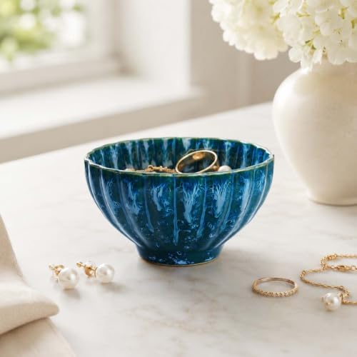 Glazed Ceramic Jewelry Dish Tray,Small Ring Holder Dish Jewelry Tray - Image 7