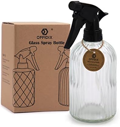 OFFIDIX Spray Bottle Glass Plant Mist Clear Watering Can for Inside 13.5oz by Offidix