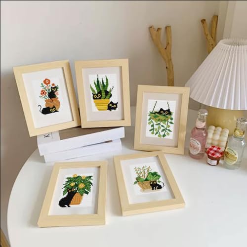 6 Pcs Small Diamond Art Kits Cats Plant Diamond Art Kits for Adults - Image 2