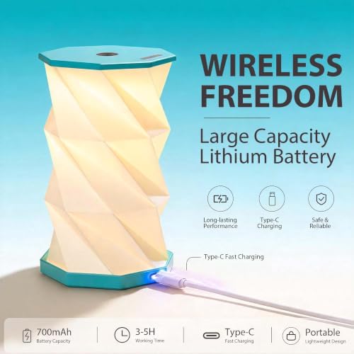 Portable Foldable Table Lamp, Japanese Gift, Paper Lantern Lights - Image 5