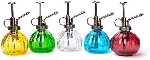 Flower Water Spray Bottle Can Pot Plant Mister | Vintage Pumpkin Style Decorative Glass Plant Atomizer Watering Can Pot with Pump for Terrariums Flowers Potted Plants (Blue) - Image 5