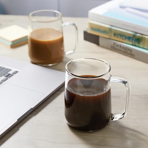 Glass Coffee Mugs, 16 oz Glass Coffee Cups Set of 2, Clear Borosilicate Glass Mugs with Handles for Cappuccino, Tea, Latte, Hot/Cold Beverages, Wine, Americano - Image 6