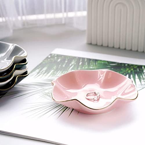 HANKOR Jewelry Dish Tray, Ceramic, 4.7 inch, Pink Decor - Image 3