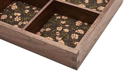 pandapark Wood Organizer Tray,Black Walnut,Desk & Drawer Storage Box (Walnut Dream) - Image 6