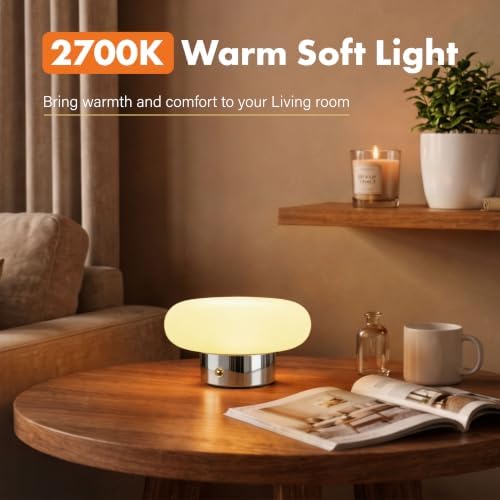 Cordless Table Lamp, Sliver Rechargeable Battery Operated Lamp - Image 6
