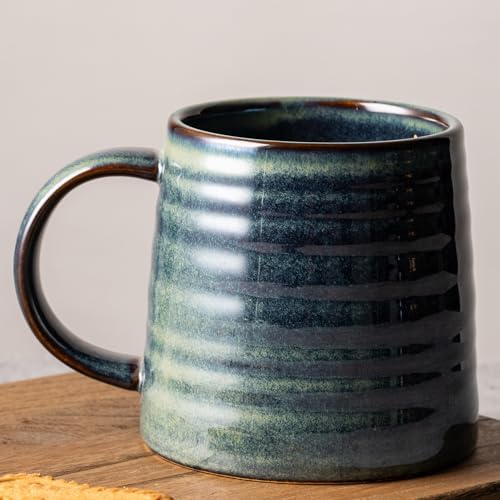 15.5oz Large Heavyweight Ceramic Mug, Reactive (Dark Green) - Image 5