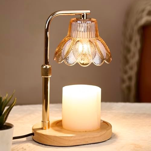 Candle Warmer Lamp with Timer and Dimmer-Adjustable Height Candle Lamp Warmer,New Home Gift Ideas,Brithday Gifts for Women Mom,Candle Light Warmer,Home Decor by CelegeteCandleWarmerLamp
