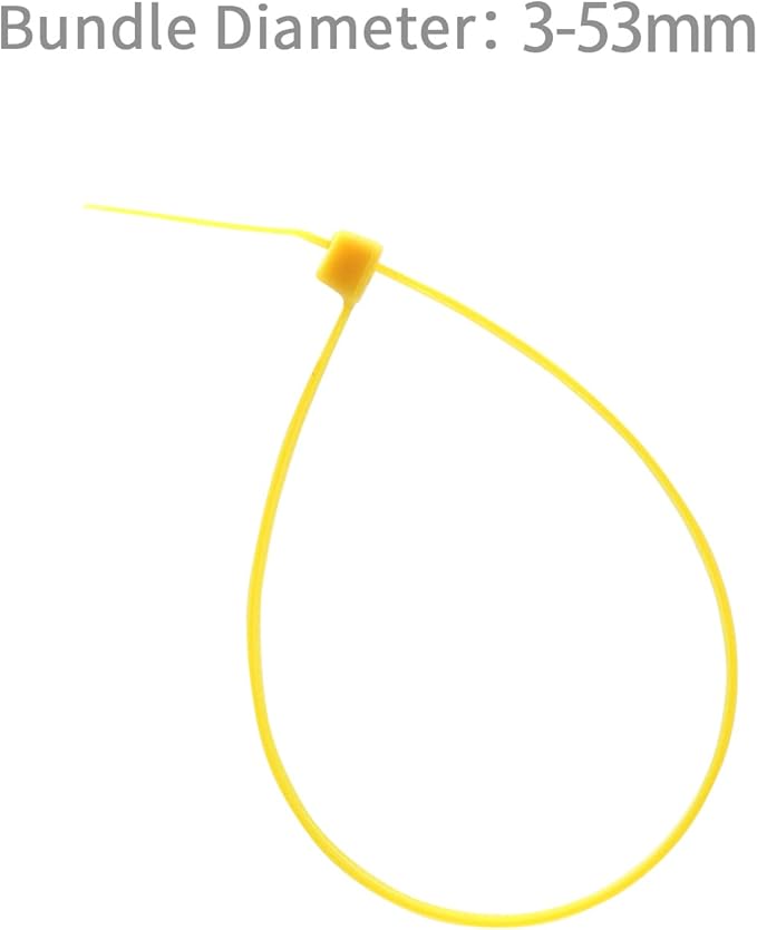 XINGO 1000 PCS 8 inch Cable Zip Ties, 18lb Strength, Small Tie Wraps Self-Locking Nylon Zip Ties for Indoor and Outdoor Use (Yellow)