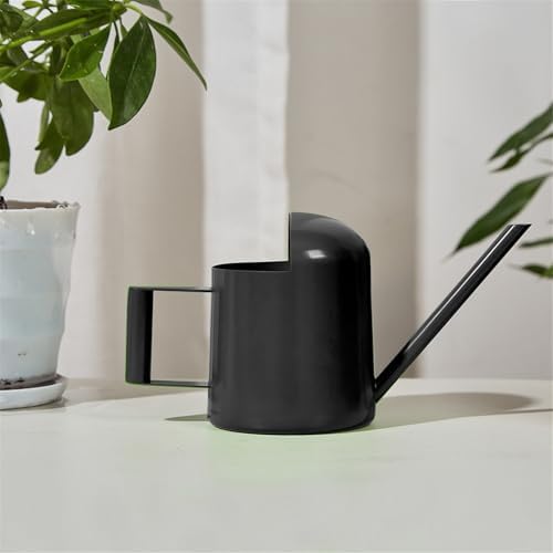 Watering Can for Indoor Plants, Small Watering Cans Sprinkling Pot for Greenhouse Garden Flower Plants, Stainless Steel Long Spout Water Can for Outdoor Watering Plants, 300ML/0.08 Gallon (Black) - Image 6