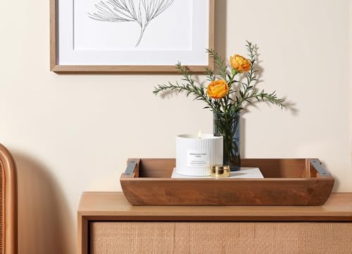 Acacia Wood Serving Tray, 15×10in Tray for Ottoman, Space-Saving - Image 6