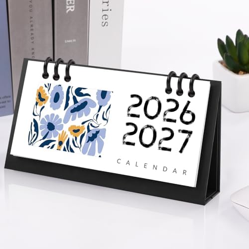Small Desk Calendar 2026-2027, Flower Mini Desk Calendar (From September 2026 to December 2027) Flip Desktop Standing Calendar, Monthly Planner Cute Calendar, School Home Office Supplies - Image 7