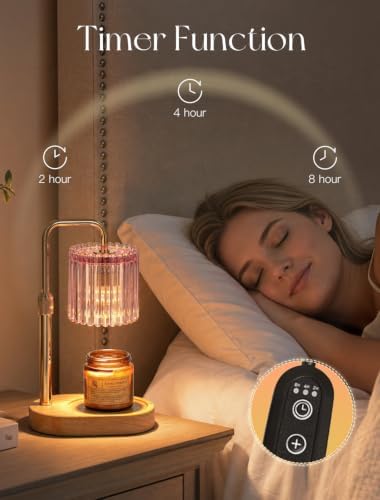 Candeldo Candle Warmer Lamp with Timer: Pink Wax Melt Warmer - Image 5