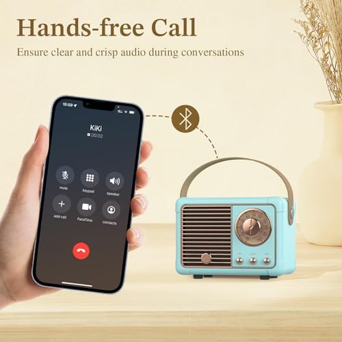 PRUNUS J-999 Retro Bluetooth Speaker,Vintage Decor Mini Wireless Speaker - Image 5