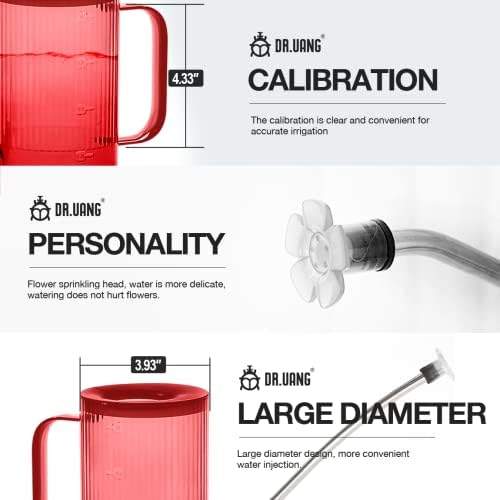 Small Watering Can Indoor Plants with Long Spout (1L, Red) - Image 5
