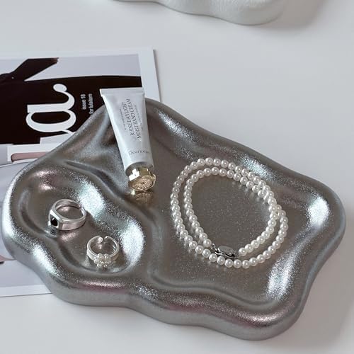 Ceramic Jewelry Tray Dish Large-sized Display Organizer Trinket Watch Keys, Dressing Table Decor Aesthetic Dish Holder for Mother's Day/Christmas/Thanksgiving/Birthday Gift - Image 6