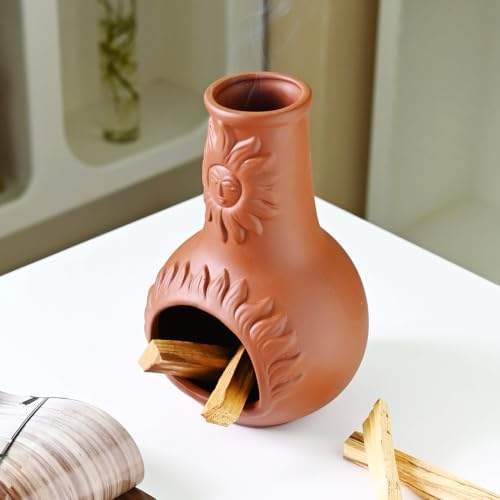 Palo Santo Holder, Ceramic Incense Burner for Wood Sticks, Sage, Cones, Mini Chimenea Incense Dish, Sage Holder for Meditation Decor - Image 6