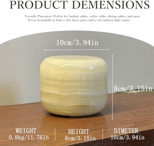 Marmor Marble Lamp Table Lamp Unique Lamp Type-C 3 Way Bedside Lamp Ambient Lighting for Bedroom Night Stands Night Light Decorative LED Warm Ambient Portable Lamp for Rechargeable (Eastern Jade Glow) - Image 2