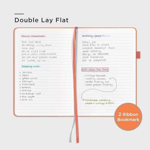 &And Per Se Lined Journal Notebook, 160 Pages, A5 5.7 x 8 inches College Ruled Thick Paper Notebook Journals for Writing, Hardcover Notebooks for Women Men Office School (1 Pack, Pumpkin Orange) - Image 3