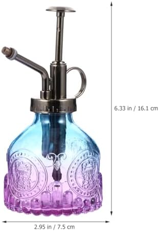 UPKOCH Vintage Glass Watering can Indoor Houseplant Watering can for Succulents Orchids Bonsai Small Plants Precise Spray Bottle for Indoor Outdoor Use 6.33 X 2.95 X 2.95 in - Image 3