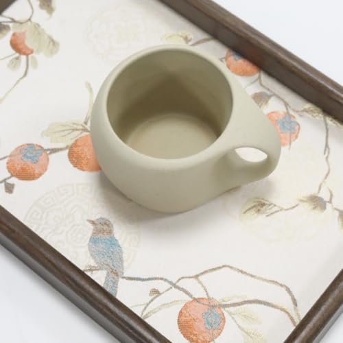 Embroidered Decorative Tray 11.8 inch, Boho Catchall Tray, Persimmon - Image 3