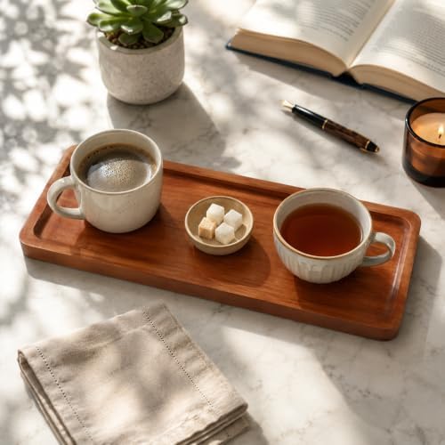 Small Wooden Tray, Rectangular Wood Serving Tray - Image 4