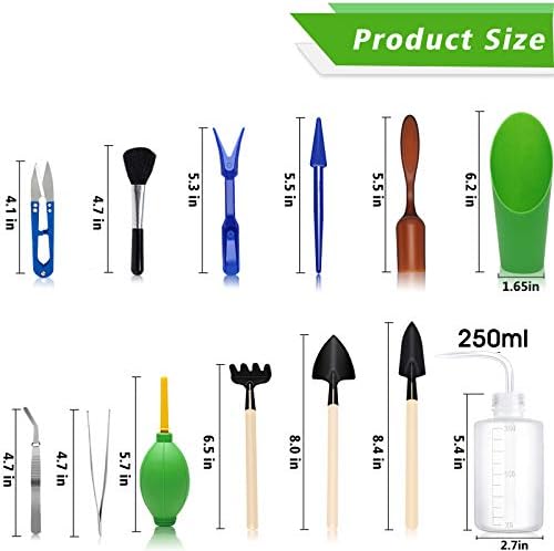 Succulent Tools, Mini Garden Tool Set, Transplanting Tools Set, Succulent Care kit for Succulent Miniature Gardening Plant, Multi, 13 Pcs - Image 2