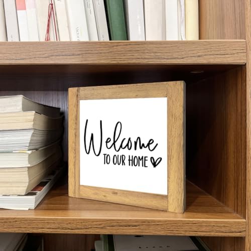 Welcome To Our Home - Freestanding Farmhouse Welcome Sign for Entryway, Front Door & Porch Decor - Image 5