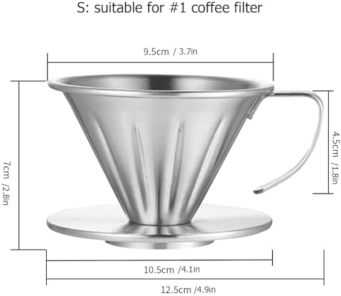 MERMOO YILAN Pour Over Coffee Dripper Stainless Steel Metal Filter Holder - Image 3