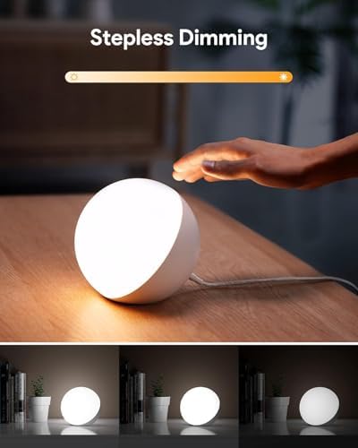 Hifree Touch Lamp, Multicolor Night Light for Kids, Small LED Table Lamp for Bedroom, Dimmable Bedside Lamp with Warm & White Light - Image 5