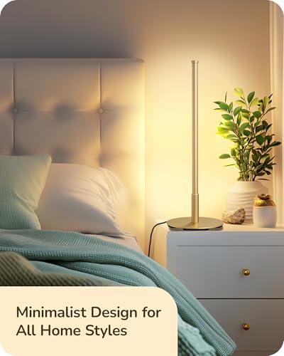 EDISHINE LED Table Lamp, Modern Dimmable Desk Lamps Metal Finish, Gold - Image 5