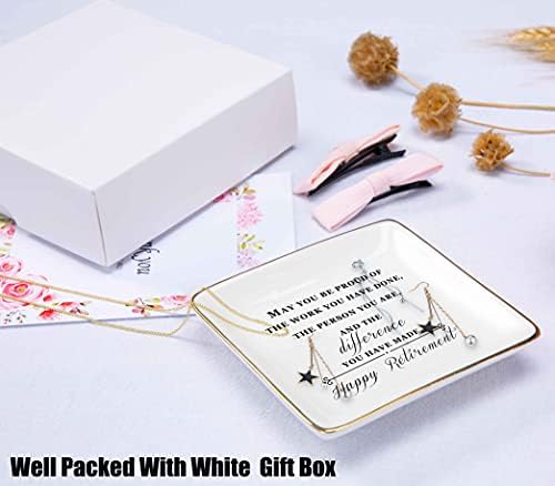 Happy Retirement Jewelry Tray Gifts for Women-Retirement Appreciation Gift - Image 6