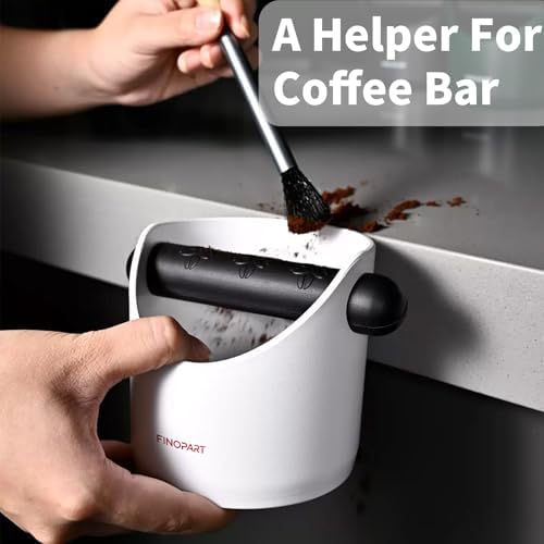 Coffee Knock Box 4.3 Inch, Barista Espresso Knock Box with Removable Knock Rod, Non-Slip Base (Blue) - Image 2