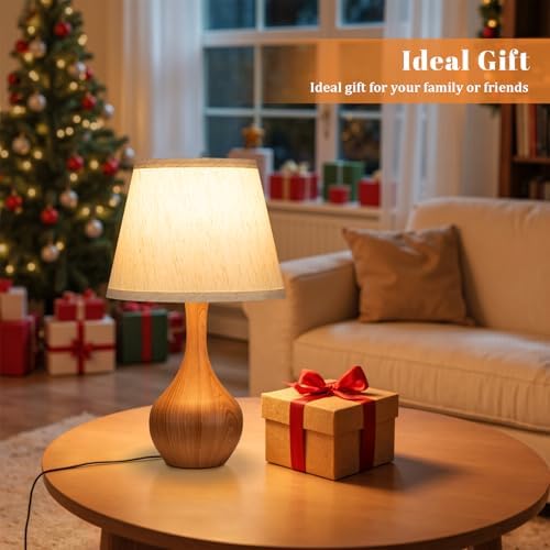 16.1" Touch Table Lamp for Nightstand, Dimmable Small Bedroom Lamp Set of 2 - Image 4