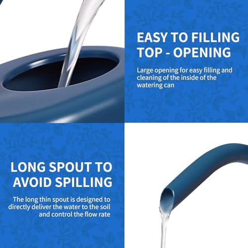 Watering Can, Stainless Steel Watering Can for Indoor & Outdoor Plants, 1L/35oz Long Spout Water Can with Handle, Rust-Proof Plant Watering Pot for House Plants, Garden Flowers - Image 7