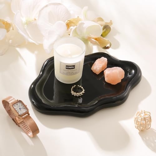 CCINPPY Ceramic Cloud Jewelry Tray Trinket Dish Key Bowl Nightstand Decor - Image 3