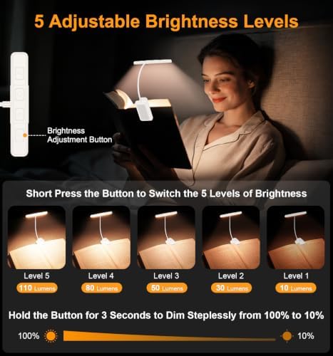 Gritin 2026 Gen 2 Book Light for Reading- 32 Eye Caring Full Spectrum LED - Image 6