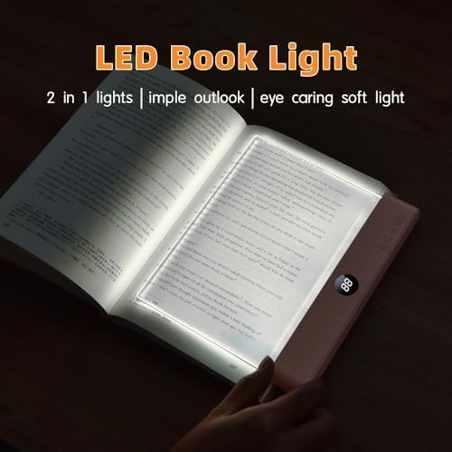 Choudao LED Book Light & Night Light 2 in 1,Dimmable Flat Reading Light - Image 2