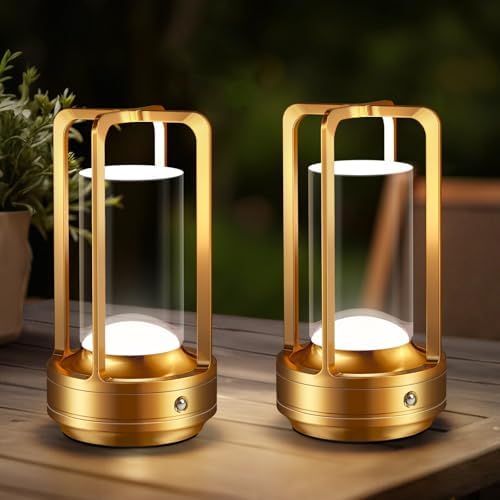 Rechargeable Table Lamp for Outdoor Indoor Portable Lamp with 3 Colors by Yunaking