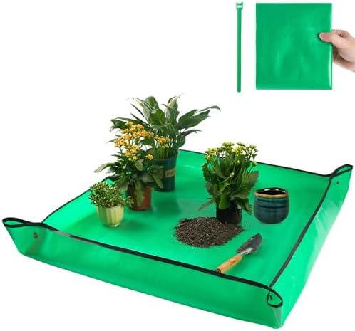 Extra Large Waterproof Potting Mat for Indoor Plant Transplanting and Mess Control, Table Top Potting Tray Repotting Mat Birthday Gifts for Plant Lovers Gardening Gifts for Women by FocusonGardeningProjects