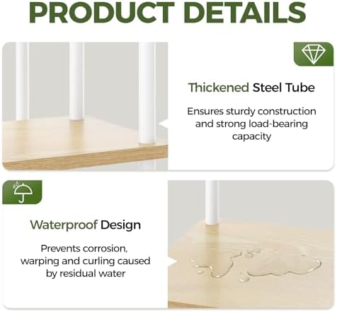 Bamworld Plant Stand 6 Tier Tall Shelf for Multiple Plants White - Image 5