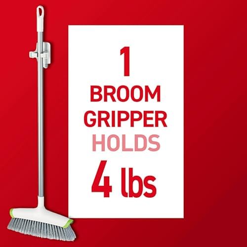 Command Large White Broom Grippers, 2 Broom Grippers, 4 Strips - Image 3