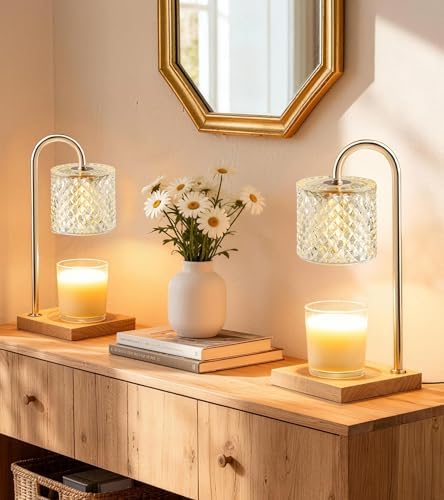 TigQiang 2 Pack Candle Warmer Lamp, Gifts for Women Mom House Warming Clear - Image 5