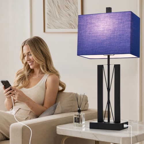 Lolikit 25" Table Lamps for Living Room Set of 2, Bedside Lamps for Bedroom - Image 3