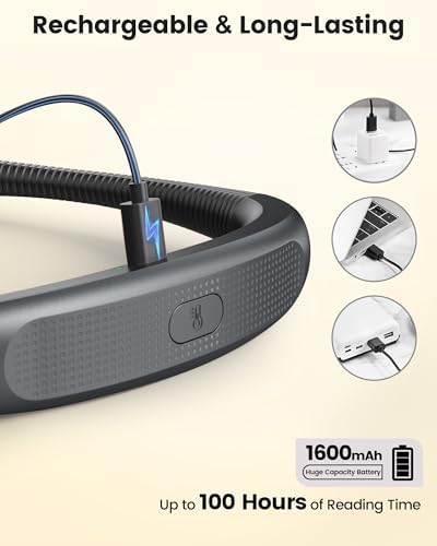 Glocusent Bendable Neck Light, 100 Hours Reading Light for Book Lover Gifts - Image 4