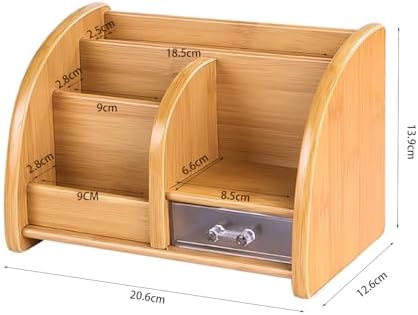 Wooden desktop storage box, office stationery storage stand, wooden pen holder - Image 2