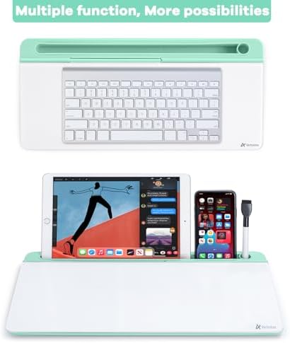 Varhomax Glass Desk Whiteboard with Storage, - Image 5